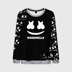 Свитшот мужской Marshmello белое лого, цвет: 3D-меланж