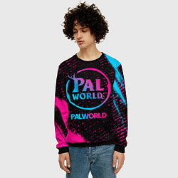 Свитшот мужской Palworld - neon gradient, цвет: 3D-черный — фото 2