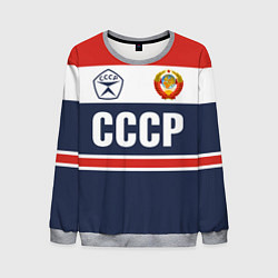 Свитшот мужской СССР - Союз Советских Социалистических Республик, цвет: 3D-меланж