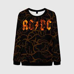 Свитшот мужской Acdc back абстракция, цвет: 3D-черный