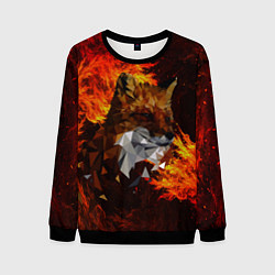 Мужской свитшот Fire fox flame