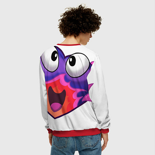 Мужской свитшот Симс вуху мем / 3D-Красный – фото 4