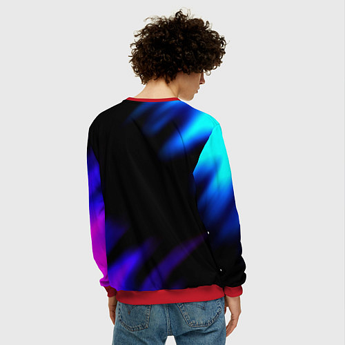 Мужской свитшот Louna neon bend / 3D-Красный – фото 4
