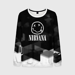 Мужской свитшот Nirvana текстура рок