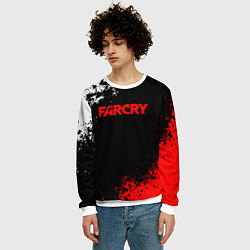 Свитшот мужской Farcry текстура краски, цвет: 3D-белый — фото 2