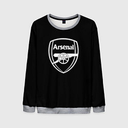 Свитшот мужской Arsenal fc белое лого, цвет: 3D-меланж