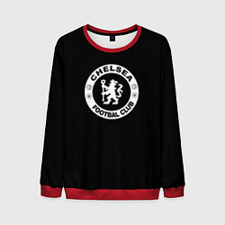 Мужской свитшот Chelsea fc белое лого