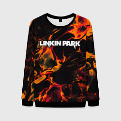 Свитшот мужской Linkin Park red lava, цвет: 3D-черный