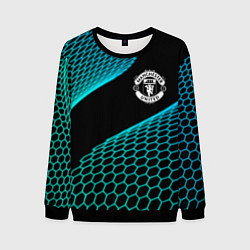 Свитшот мужской Manchester United football net, цвет: 3D-черный