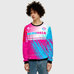 Свитшот мужской Borussia neon gradient style посередине, цвет: 3D-черный — фото 2