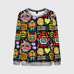 Мужской свитшот Feel good every day motivation monsters pattern