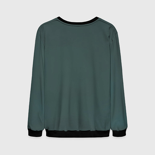 Мужской свитшот Круглая овечка: о чем думаешь, о своем овечном / 3D-Черный – фото 2