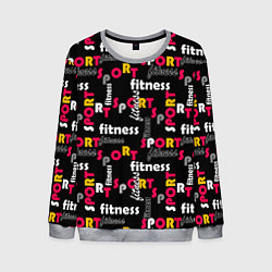 Мужской свитшот Спортивный узор желтый красный черный