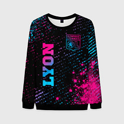 Свитшот мужской Lyon - neon gradient вертикально, цвет: 3D-черный