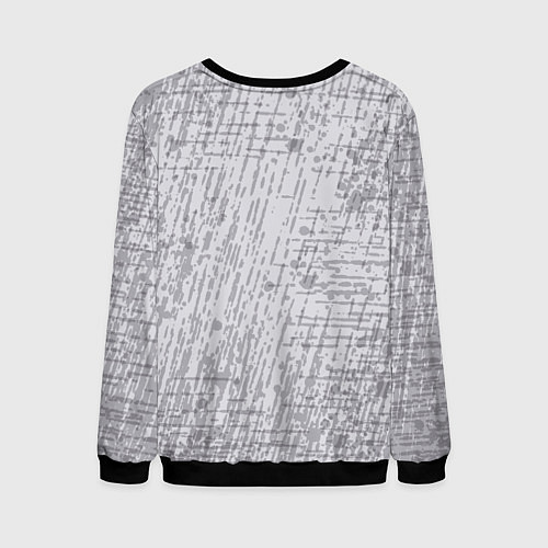 Мужской свитшот Равнодушие на сером фоне / 3D-Черный – фото 2