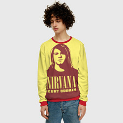 Свитшот мужской Kurt Cobain Nirvana, цвет: 3D-красный — фото 2