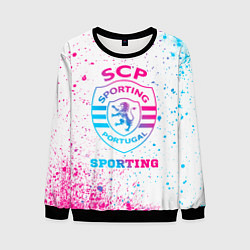Свитшот мужской Sporting neon gradient style, цвет: 3D-черный