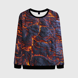 Свитшот мужской Вулканическая лава, цвет: 3D-черный