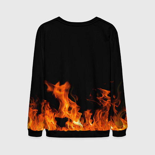 Мужской свитшот Яков огонь мужик / 3D-Черный – фото 2