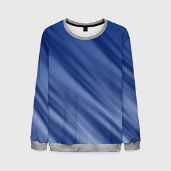 Мужской свитшот Белые полосы на синем фоне