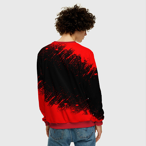 Мужской свитшот Dead by daylight огненный / 3D-Красный – фото 4