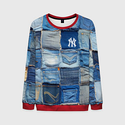 Мужской свитшот Patchwork - New York yankees baseball team