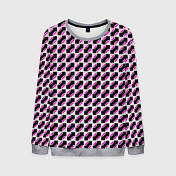 Мужской свитшот Чёрно-розовые ячейки