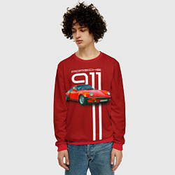 Свитшот мужской Порше спортивный немецкий автомобиль, цвет: 3D-красный — фото 2