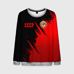 Свитшот мужской СССР - черно-красный, цвет: 3D-меланж