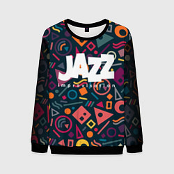 Свитшот мужской Jazz improvisation, цвет: 3D-черный