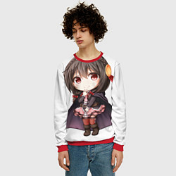 Свитшот мужской Konosuba Юн-юн чибик, цвет: 3D-красный — фото 2