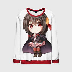 Свитшот мужской Konosuba Юн-юн чибик, цвет: 3D-красный
