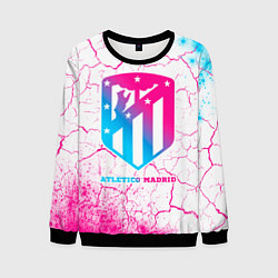 Свитшот мужской Atletico Madrid neon gradient style, цвет: 3D-черный