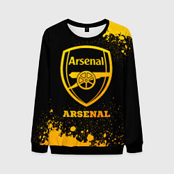 Свитшот мужской Arsenal - gold gradient, цвет: 3D-черный