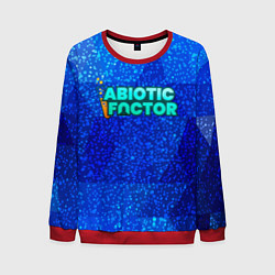 Свитшот мужской Abiotic Factor logo blue neon, цвет: 3D-красный