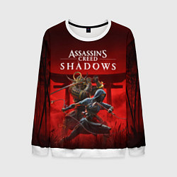 Свитшот мужской Персонажи Assassins creed shadows, цвет: 3D-белый