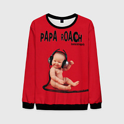 Мужской свитшот Papa Roach - baby with headphones