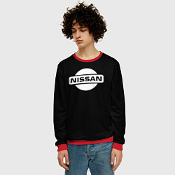 Свитшот мужской Nissan logo white, цвет: 3D-красный — фото 2