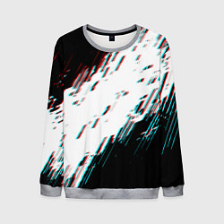Свитшот мужской Glitch effect, цвет: 3D-меланж