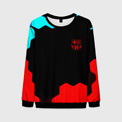 Свитшот мужской Barcelona спортивный кибер стиль, цвет: 3D-черный
