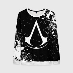 Свитшот мужской White logo of assasin, цвет: 3D-белый