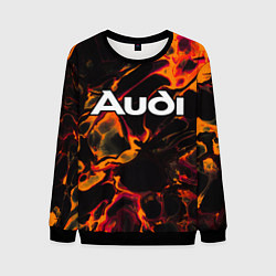 Свитшот мужской Audi red lava, цвет: 3D-черный