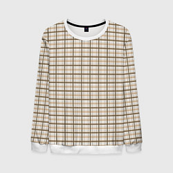 Мужской свитшот Светлый коричневый паттерн клетчатый