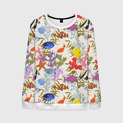 Мужской свитшот Морские обитатели моря