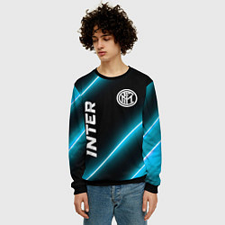 Свитшот мужской Inter неоновые лампы, цвет: 3D-черный — фото 2