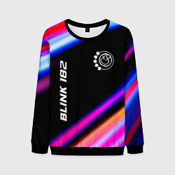 Свитшот мужской Blink 182 neon rock lights, цвет: 3D-черный