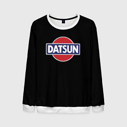 Свитшот мужской Datsun logo, цвет: 3D-белый