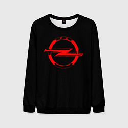 Свитшот мужской Opel red logo, цвет: 3D-черный