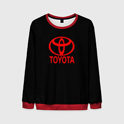 Свитшот мужской Toyota red logo, цвет: 3D-красный