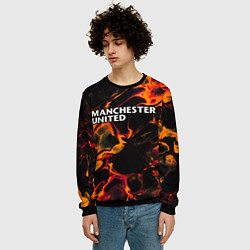 Свитшот мужской Manchester United red lava, цвет: 3D-черный — фото 2